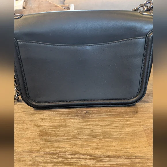 Coach Swagger Bag In Black Crossbody with Chain Detail - Picture 3 of 8